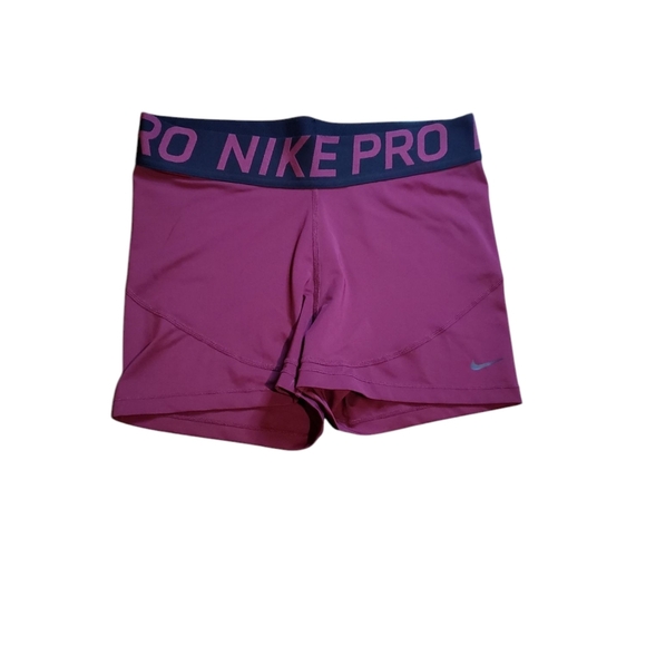 Nike Pro Burgundy Compression Running Gym Shorts Large - Picture 1 of 4